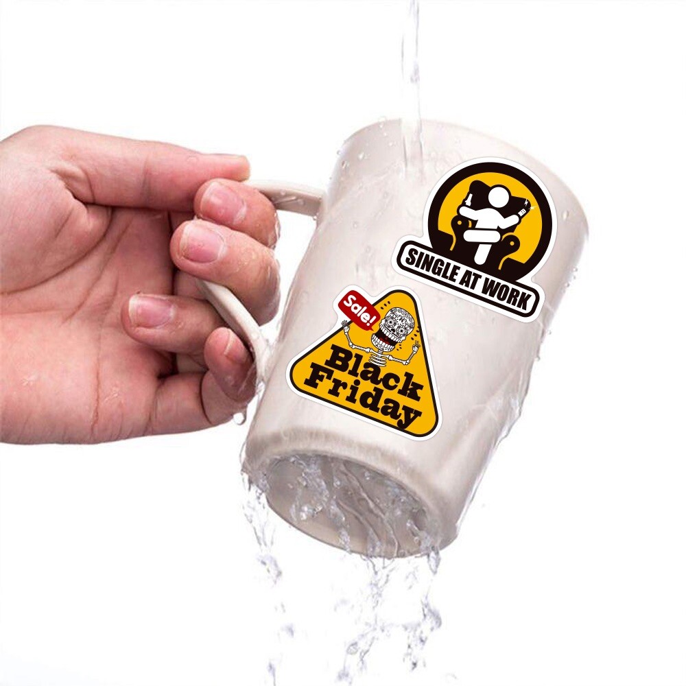 10 Random Funny Warning Sign Stickers Comic Decals Laptop Hydro Free Shipping!