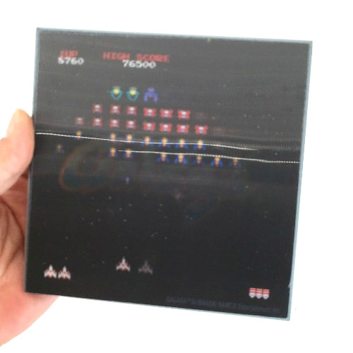 VIDEO GAME – GALAGA – 3D 6x6x1.5 Wooden hologram