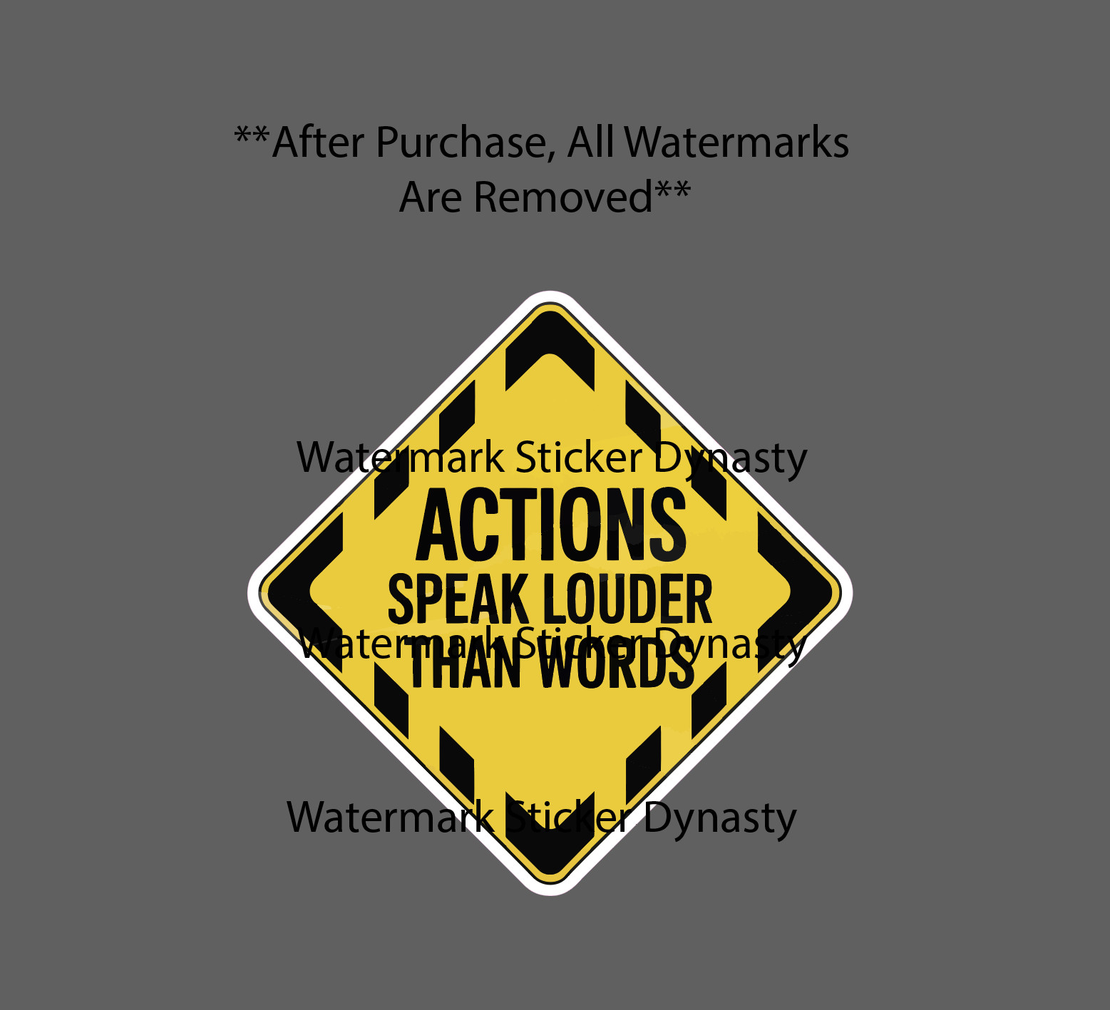 Actions Speak Louder Than Words Sticker Waterproof Decal Quote Caution Gift NEW