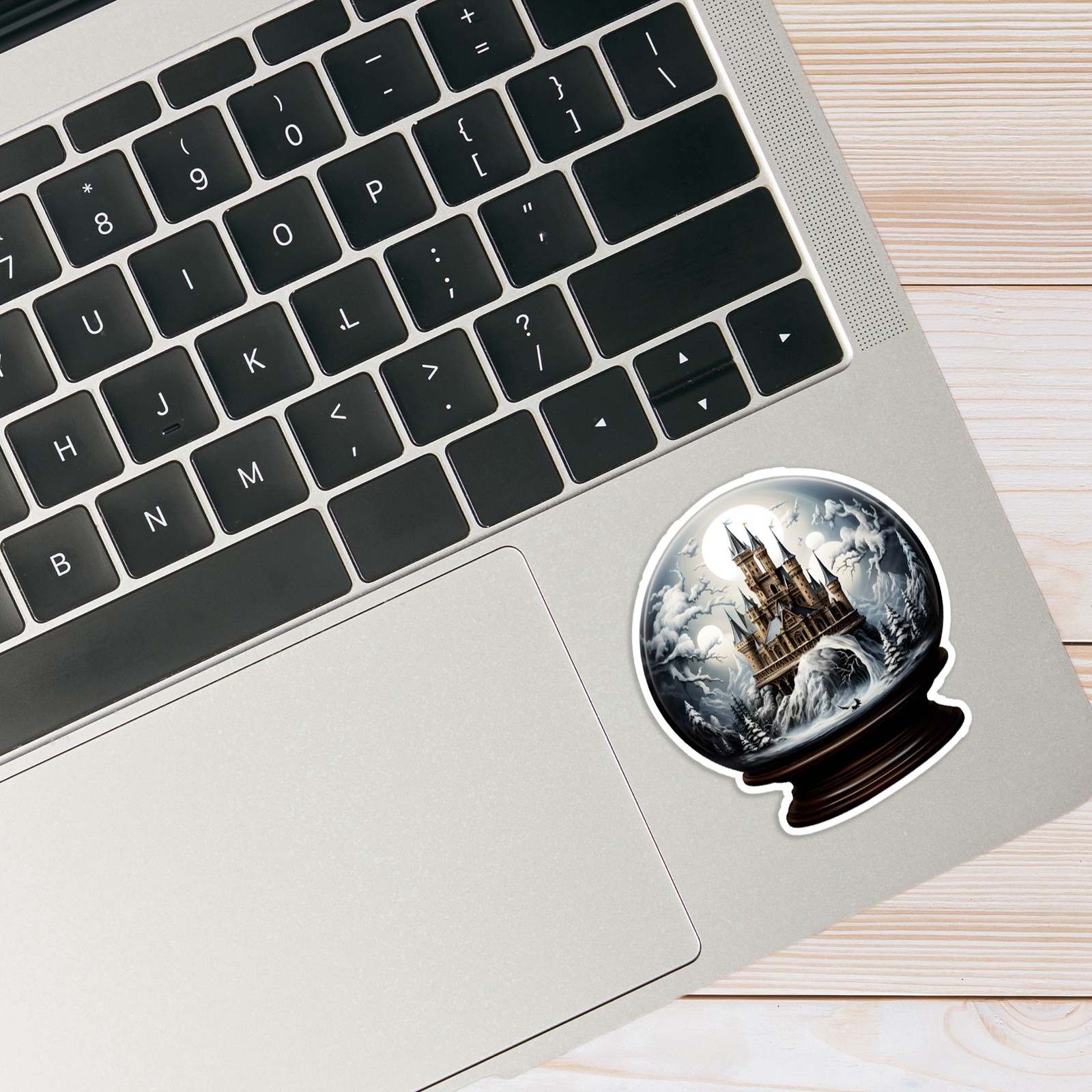 Moonlit Castle Crystal Ball – Vinyl Decal Sticker – Car Window Laptop – #1977