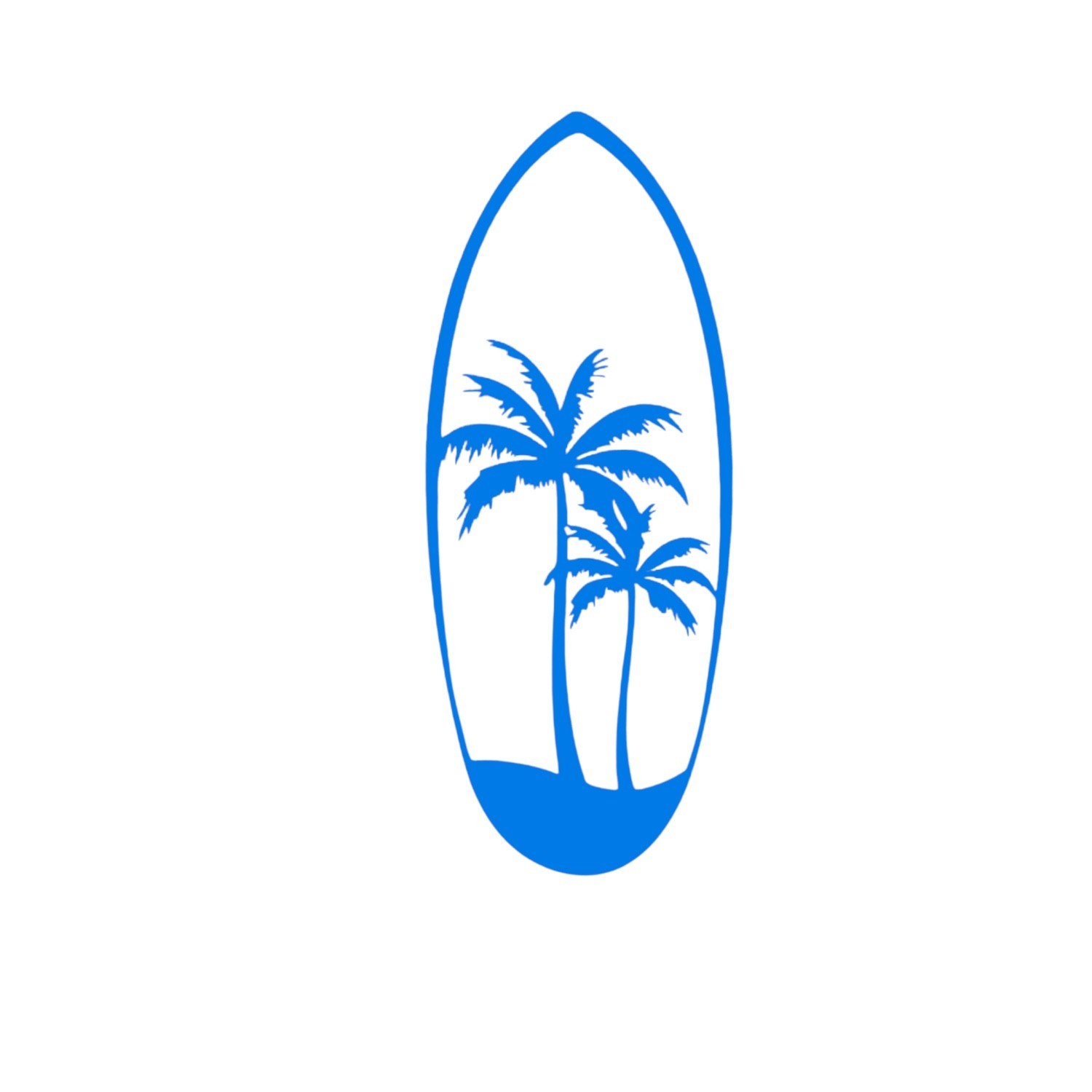 Surfboard Vinyl Decal for car, Windows Laptops Any Smooth Surface design #14