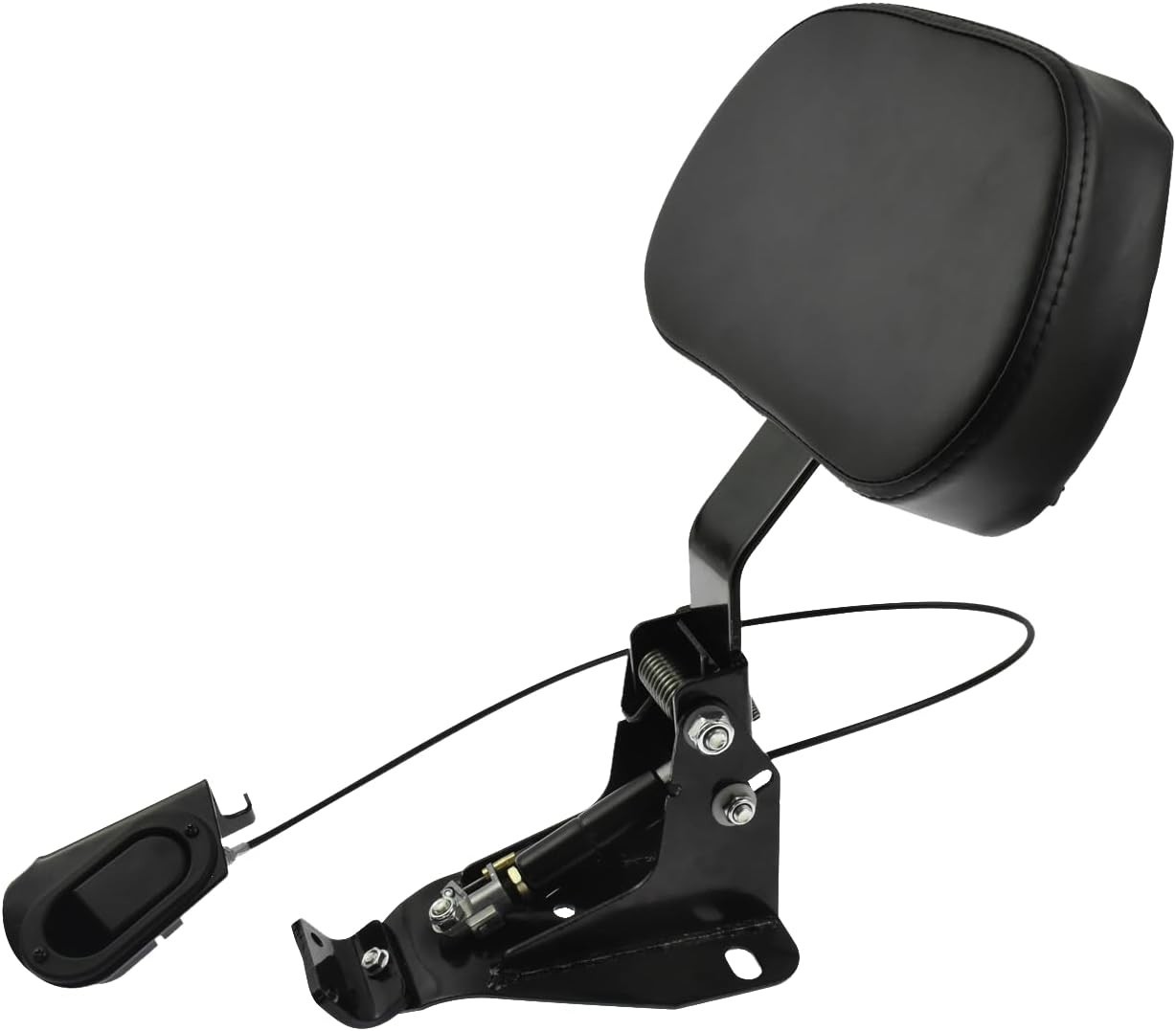 Motorcycle Adjustable Rider Backrest with Pad Foldable Driver Backrest Fit for H
