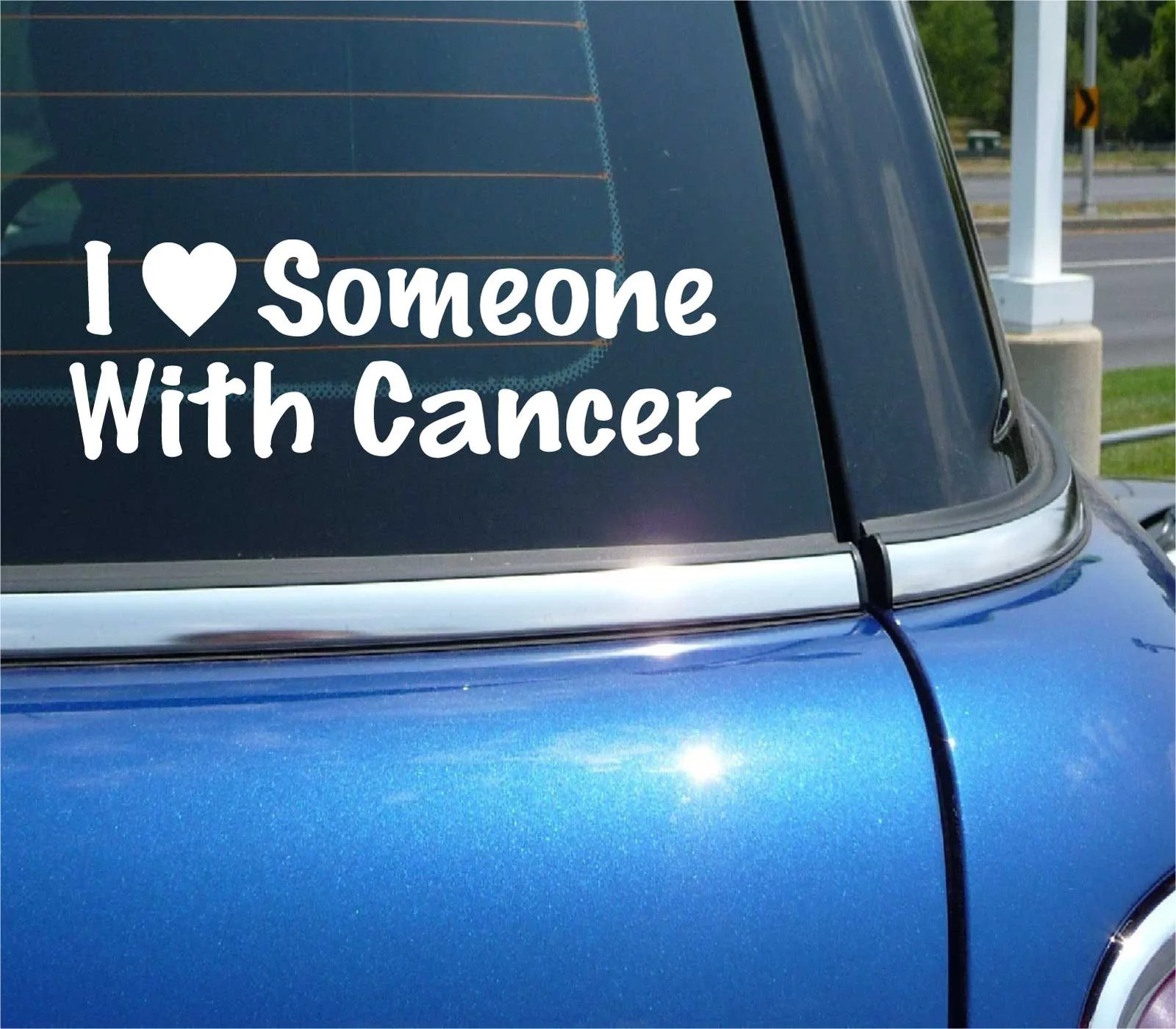 I HEART LOVE SOMEONE WITH CANCER DECAL STICKER ART CAR WALL DECOR