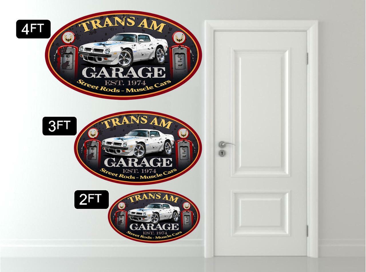 1974 Pontiac Trans Am Firebird Classic Garage Sign Wall Art Graphic Sticker