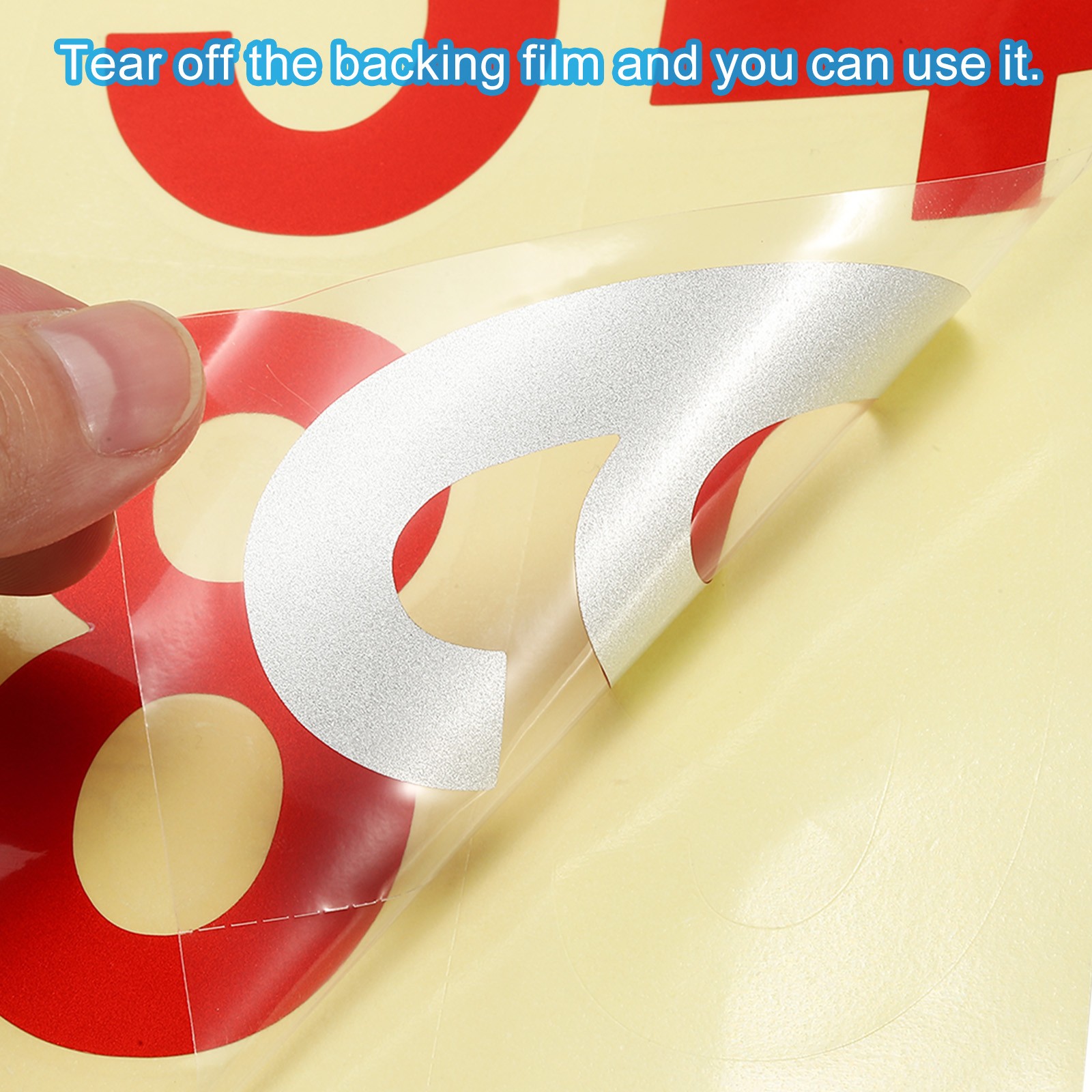 1Pcs Reflective Mailbox Number Sticker 4 Inch Strong Self Adhesive, Red