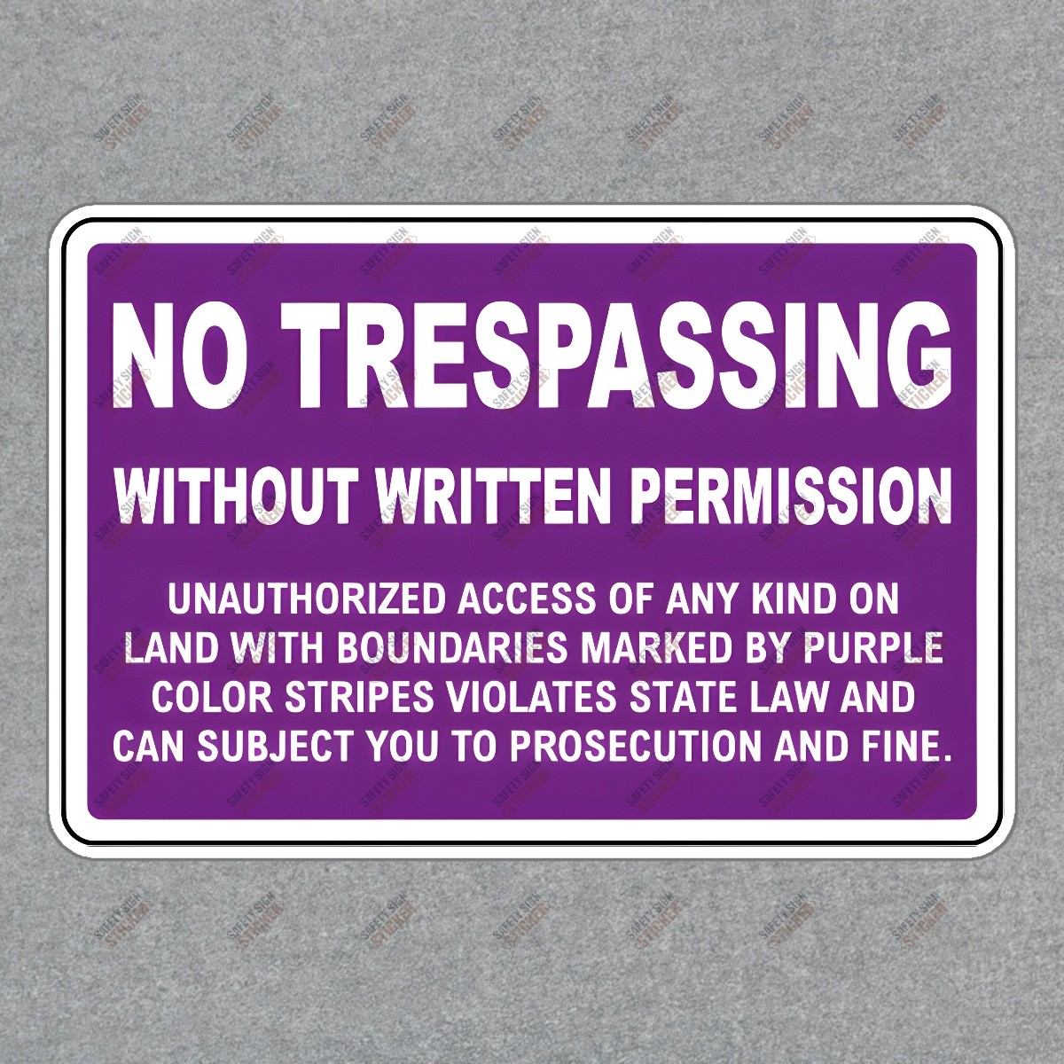 No Trespassing Sign Sticker Essential Safety Notice for Property #795028