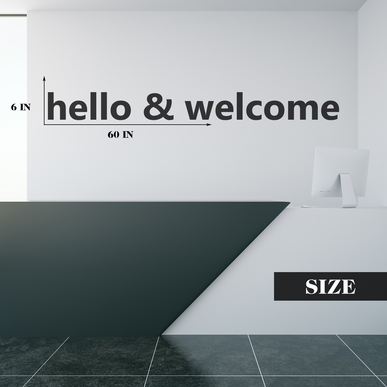 Hello and Welcome Office Wall Decal Sticker Quote Home Decor Wall Art Entrance