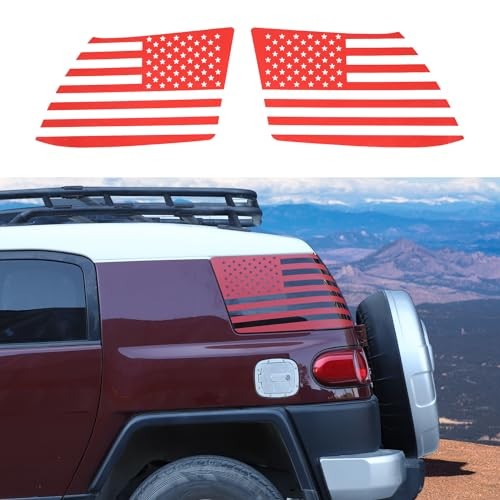 Compatible with Toyot@ FJ Cruiser 2007-2017 Tailgate Side Window American Red