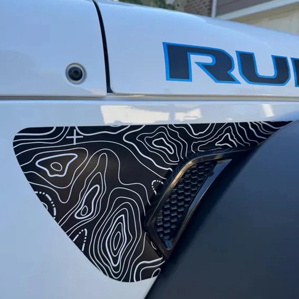 Aftermarket Jeep Wrangler JL / JLU & Gladiator JT Topographic Fender Vent Decal