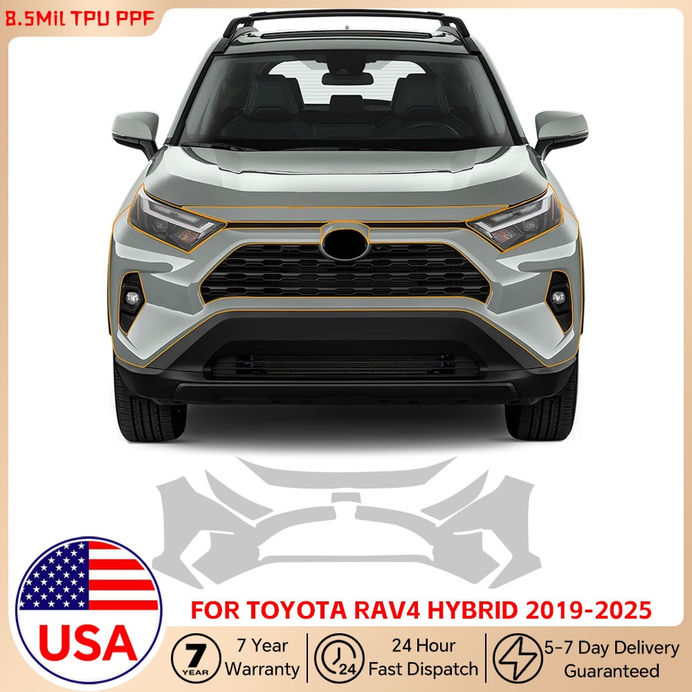 For Toyota RAV4 2019-2025 Precut Paint Protection Film Clear PPF TPU