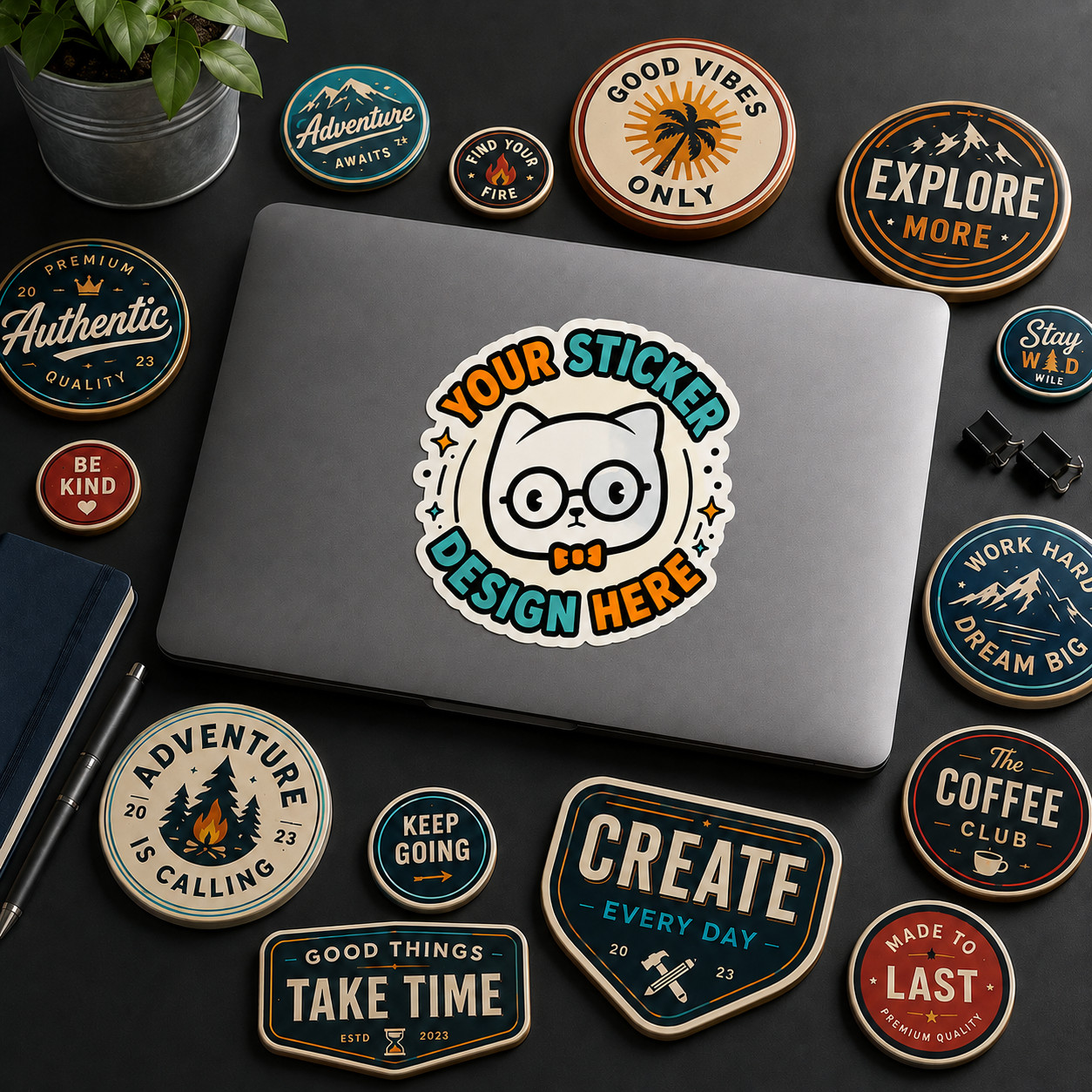 Custom Sticker| Die Cut Product Labels | Logo Stickers | Bulk Stickers W