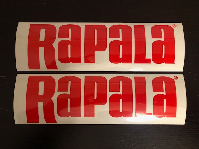RAPALA FISHING DECAL Lures 2 Stickers 8"X3.5" For Car Window Boat Bumper Truck