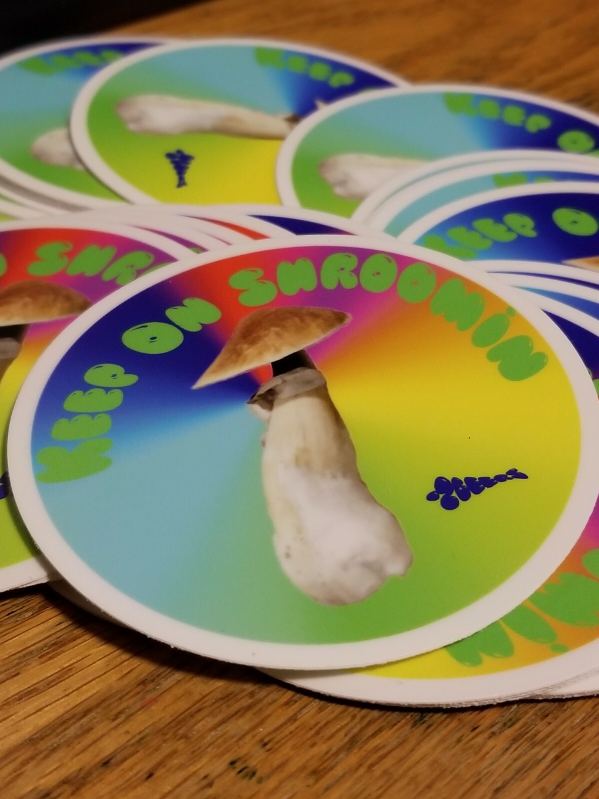 Shroom Sticker trippy mushroom vinyl outdoor 3" dish safe 3 for $2!