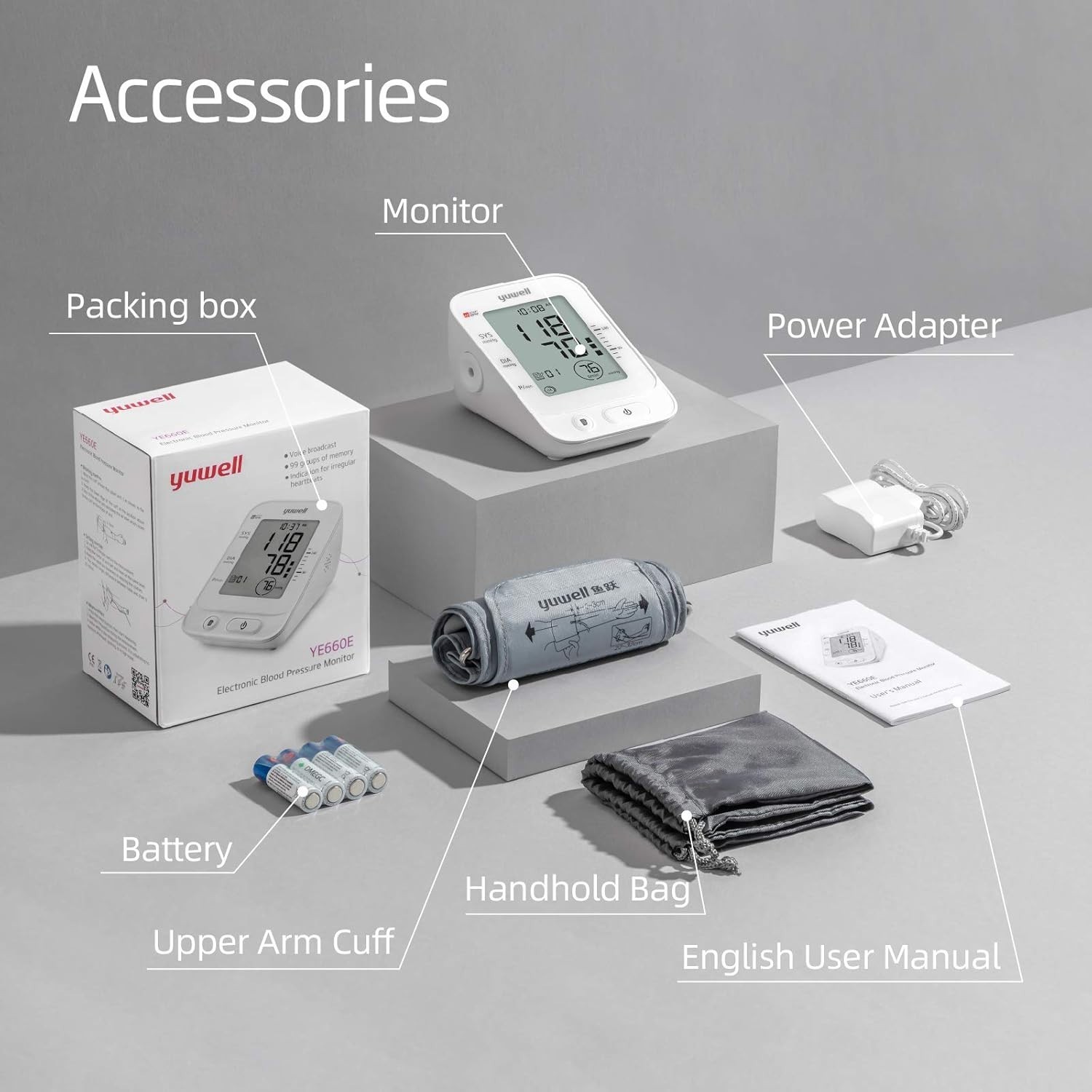 Blood Pressure Monitor, Large Upper Arm Blood Pressure Cuff, Digital Blood Press