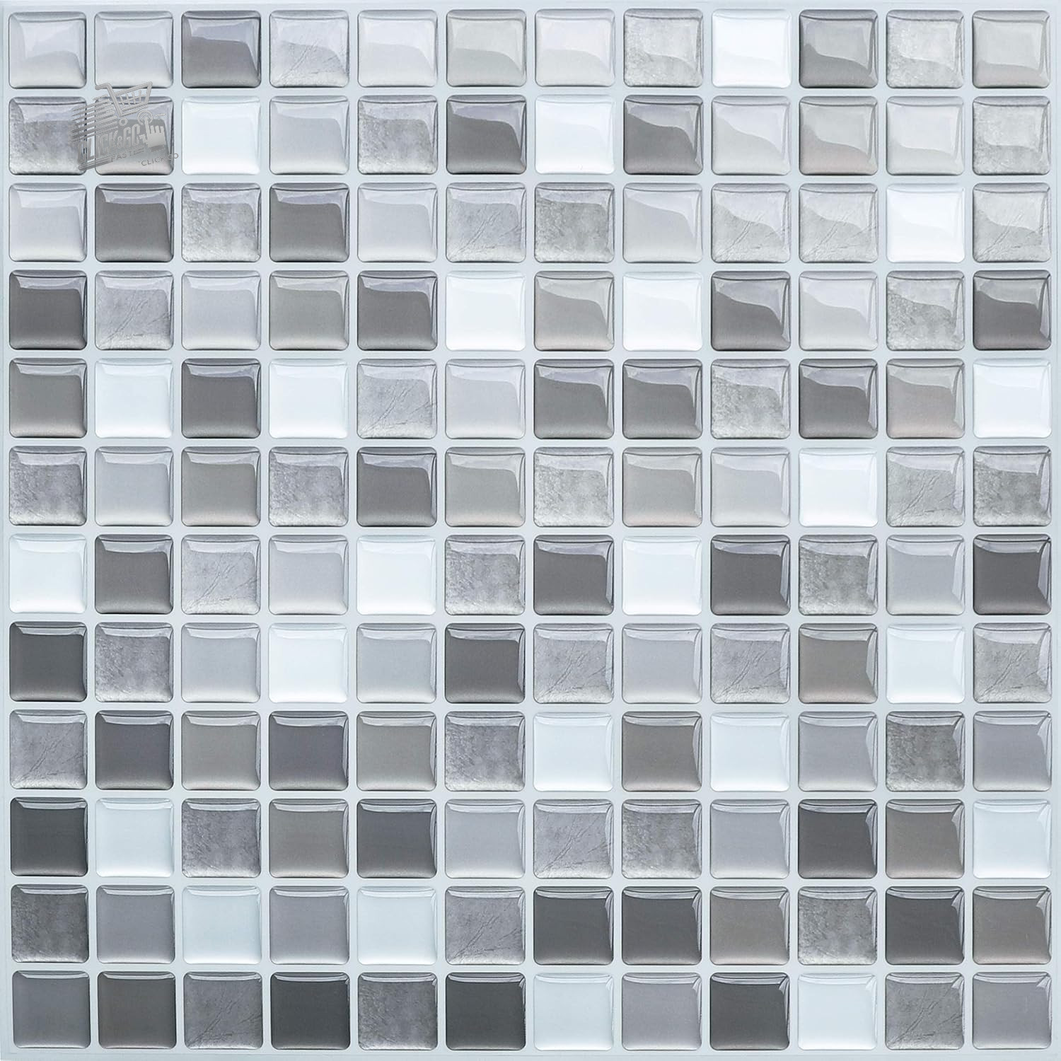 3D Tile Stickers Mosaic Tiles Sticker PVC Kitchen Bathroom Waterproof 4
