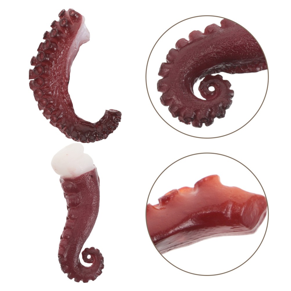 6 Pcs Octopus Decorations for Home Fake Tentacles Models Kitchen Food Toys