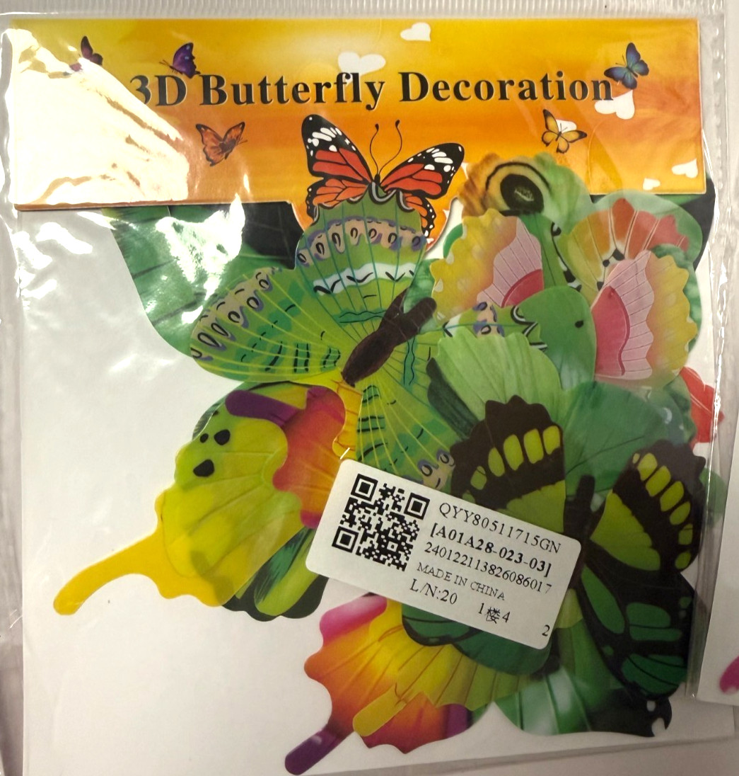 Butterfly Wall Decor 36 PCS, 3D Butterflies Stickers Party Home Decoration