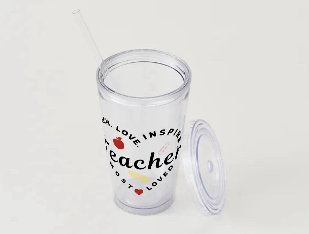 Custom Teacher Design Acrylic Tumblr