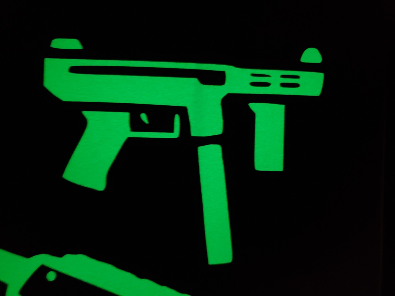 Glow In The Dark Vinyl Decals Guns Pew Pew Mixed Lit Studios Decor Full Sheets
