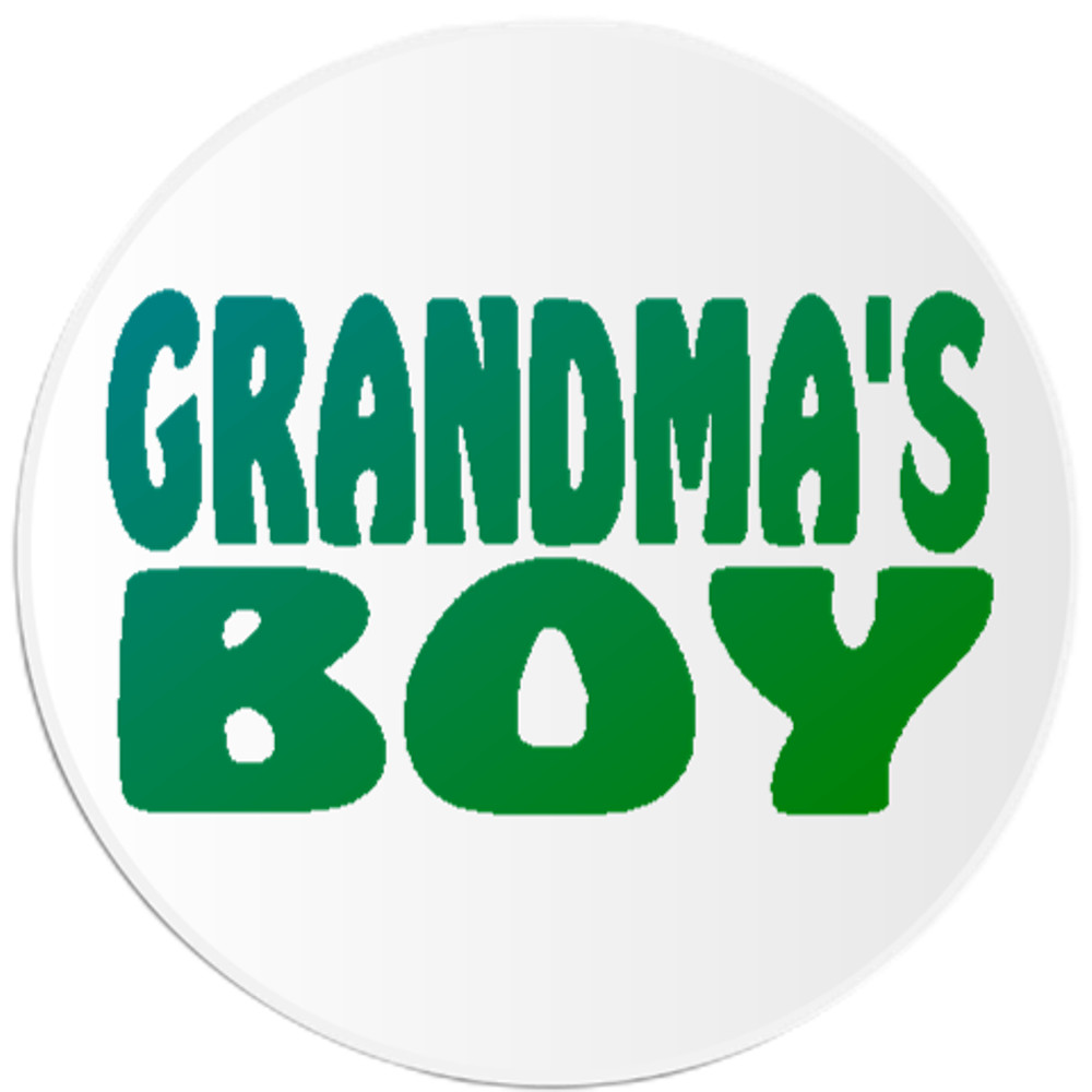 Grandma's Boy – 3 Pack Circle Stickers 3" x 3"