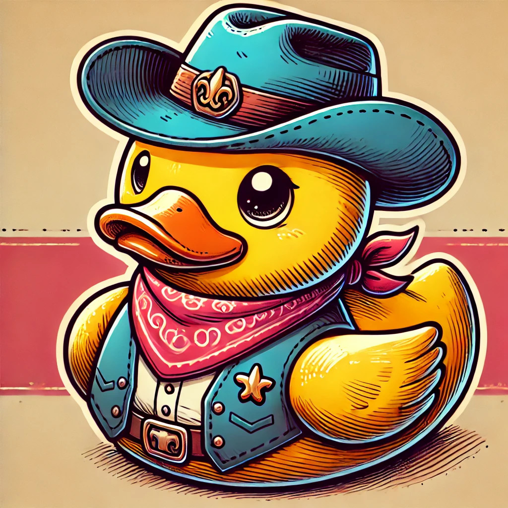 Cowgirl Rubber Ducky Western Cowboy Vinyl Sticker Decal