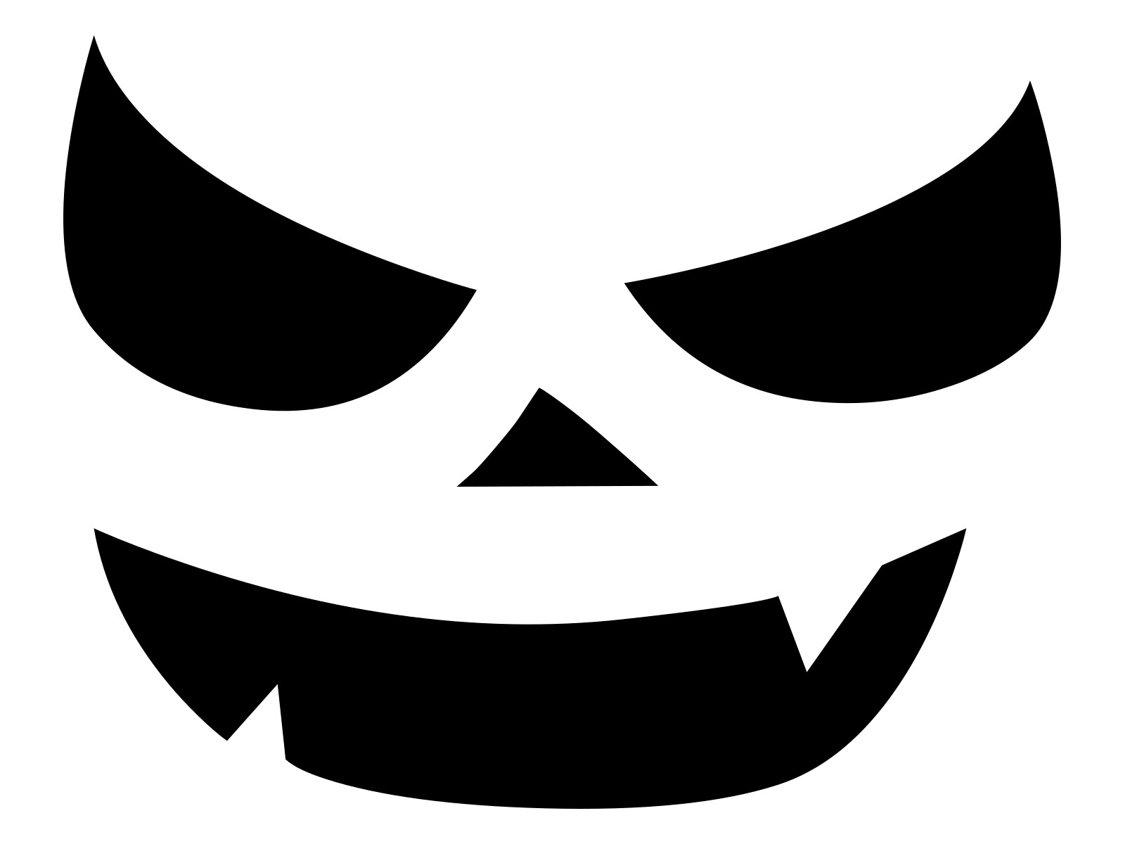 Pumpkin Face Vinyl Decal Evil Carving Halloween Décor Spooky Carved Sticker