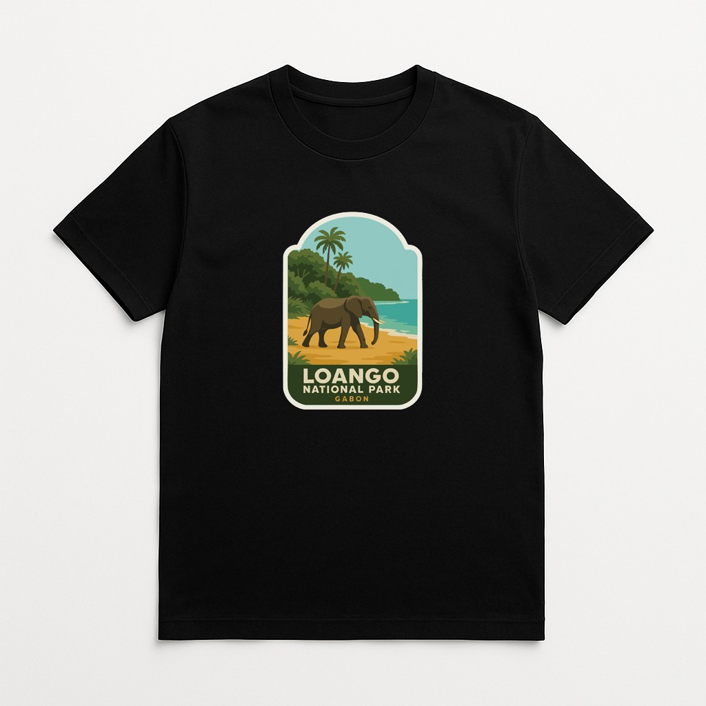 Loango Gabon Iron On Heat Transfer Vinyl HTV Die-Cut World National Parks