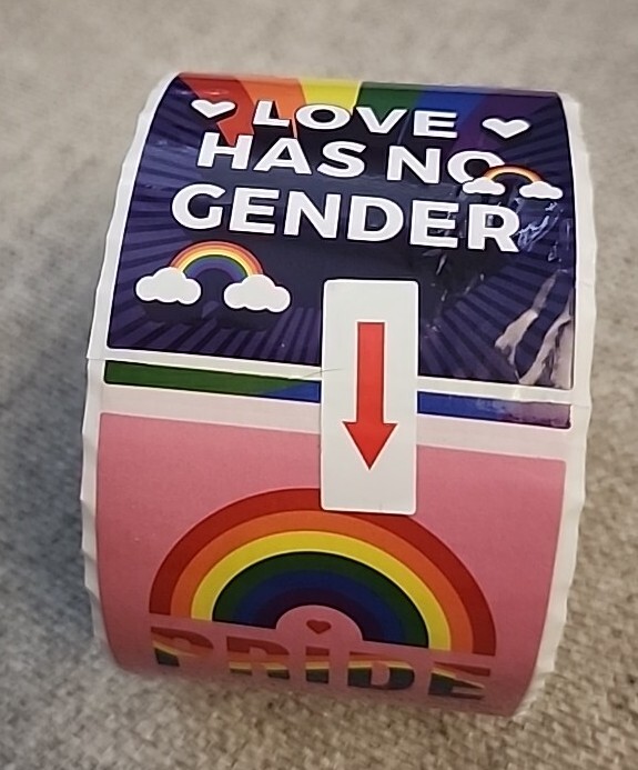 500 Pcs Pride Stickers LGBTQ+ Stickers Gay Pride Flag Stickers Bulk Roll New