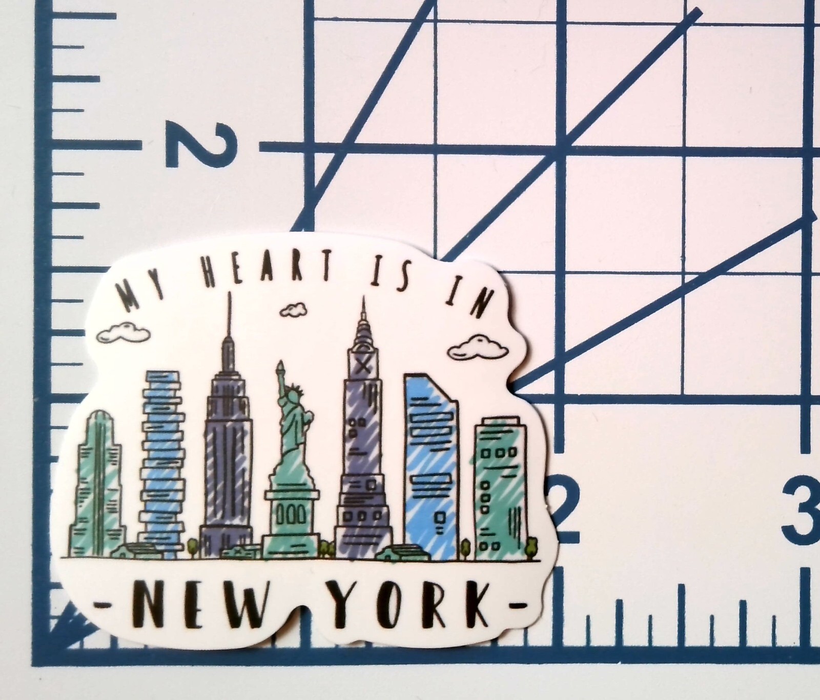 New York City Skyline Sticker Die Cut Vinyl Scrapbooking Journal Laptop Gift
