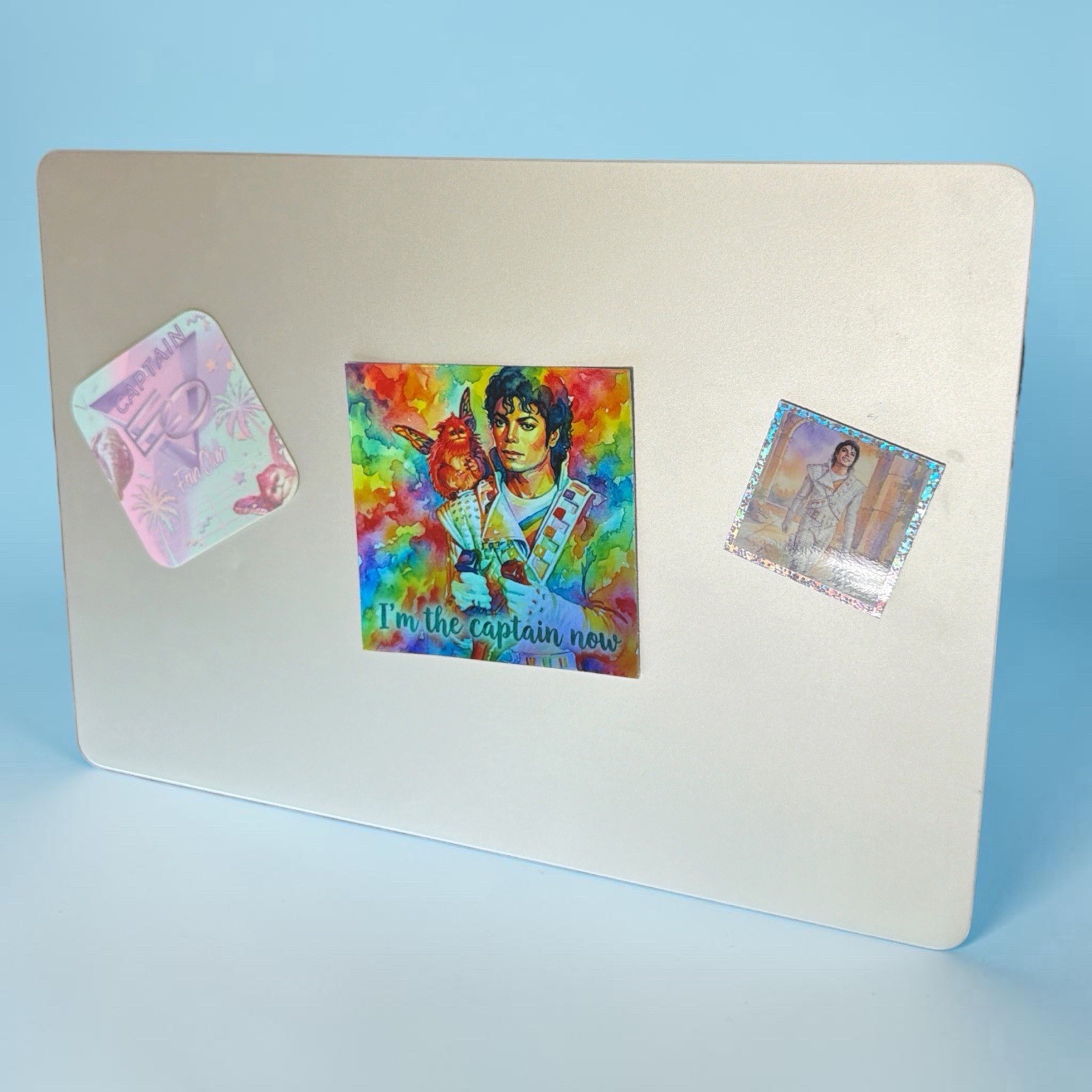 4×4, 3×3 2×2 Captain EO & Fuzzball Captain Mirror Sticker Homemade FREE SHIP