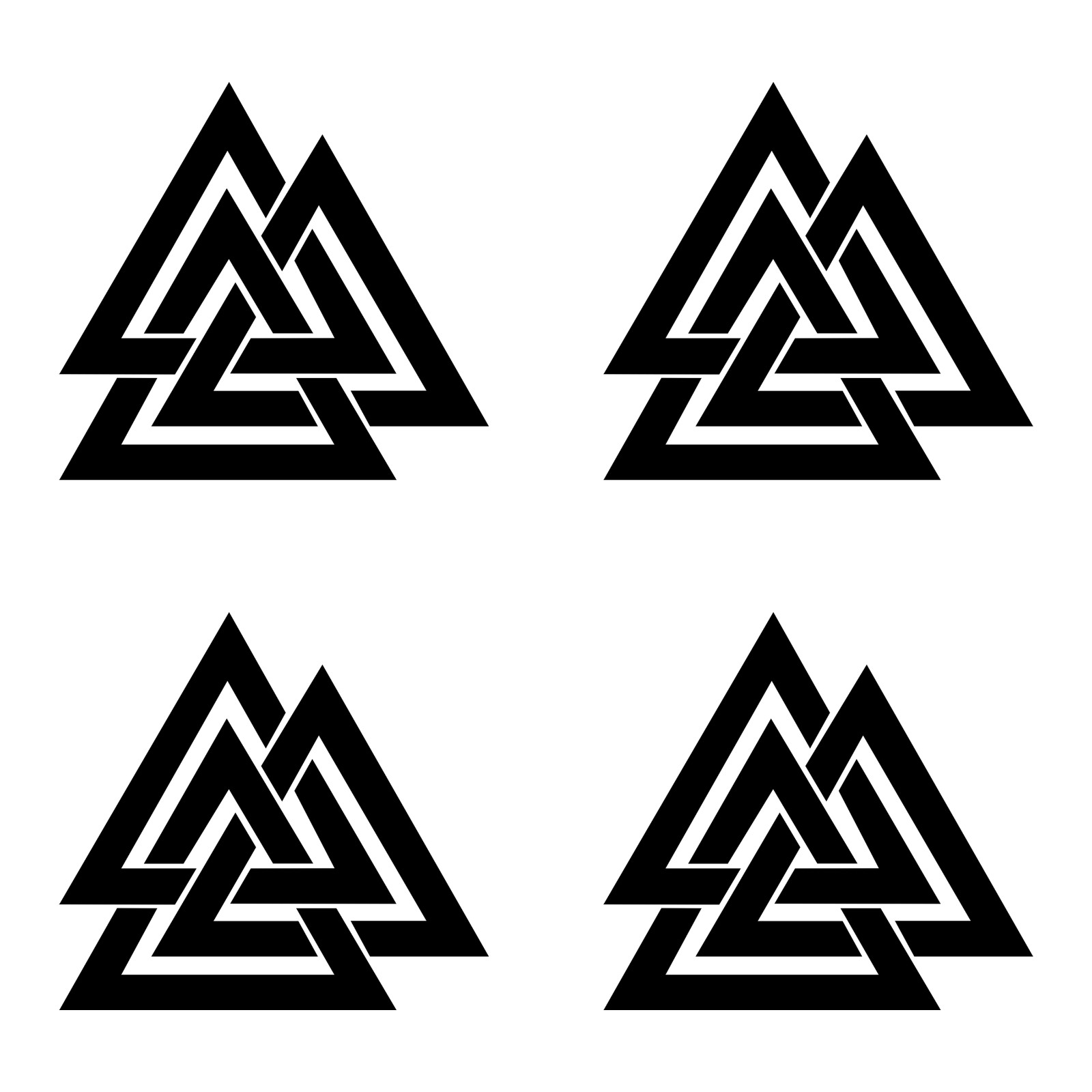 Set of 4 -Norse Viking Symbol Vinyl Decal Laptop Car Window Stickers – DIY