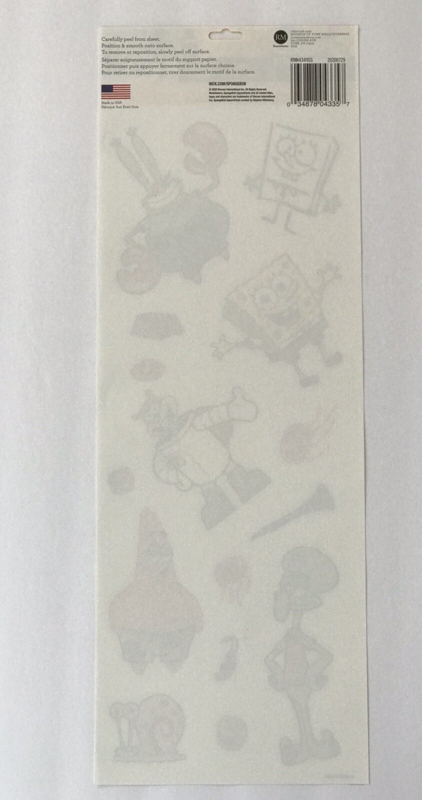 SPONGE BOB SQUAREPANTS kids wall stickers 14 Wall Decals Sandy Patrick Squidward