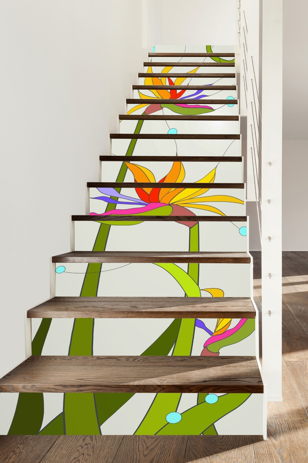 3D Windmill Flower AZ428 Stair Risers Decoration Mural Vinyl Wallpaper Kay