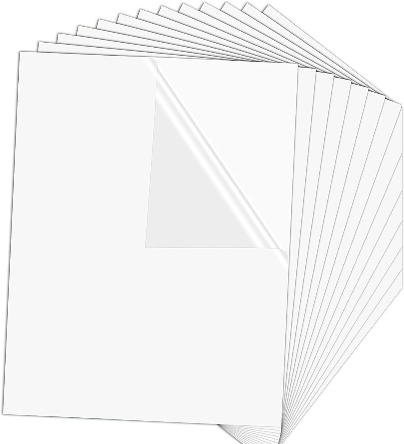 HTVRONT Sublimation Sticker Paper – 20 Pcs Glossy Transparent, Transparent