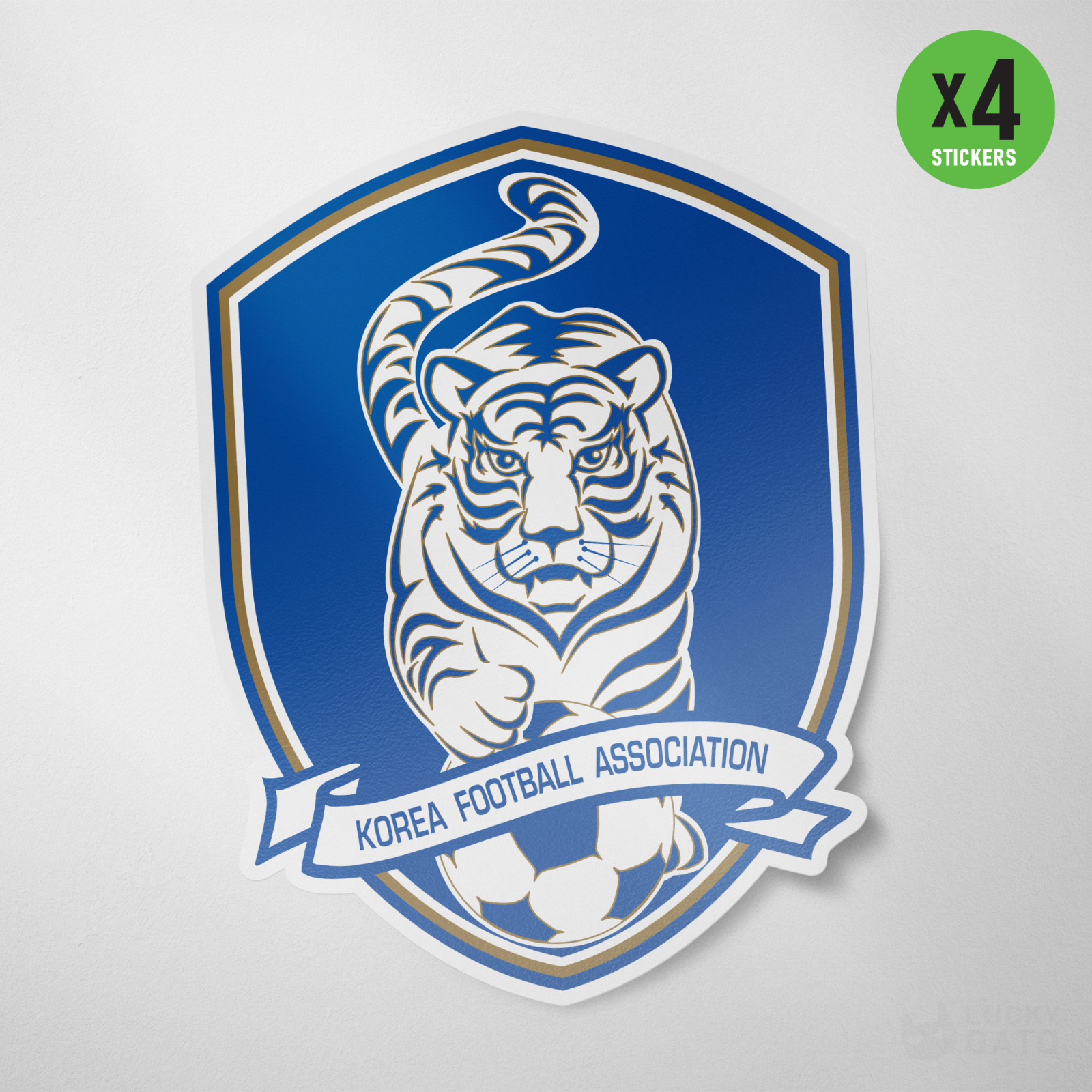 (4 Pack) South Korea National Team Vinyl Sticker Decal Die Cut Color Soccer AFC