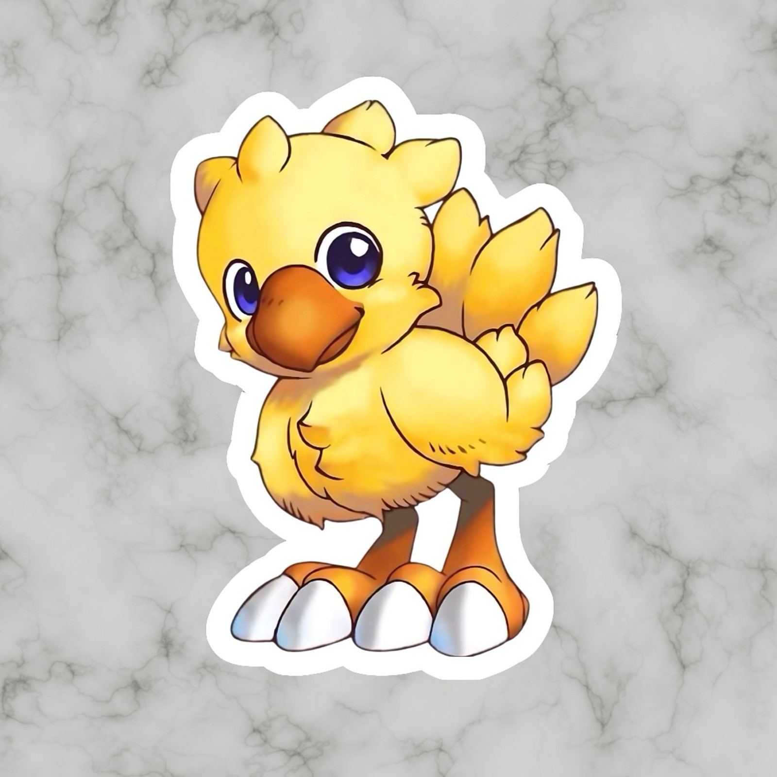 Chocobo Final Fantasy, FF7 Cute Kawaii Glossy Vinyl sticker, Decal