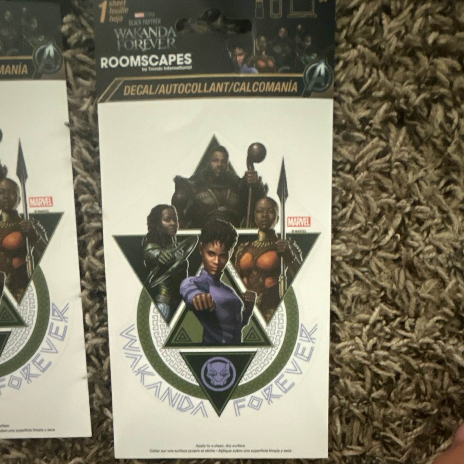 Trends International Black Panther Wakanda Forever Vinyl Removable Decal 6 pack
