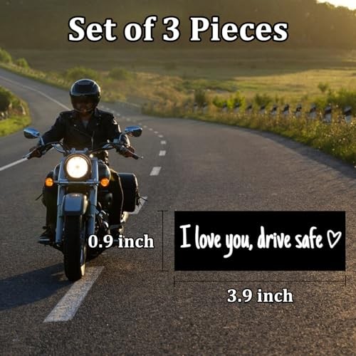 White Cute Car Stickers Upgrade I Love You Drive Safe Mirror Stickers – 3 Pcs