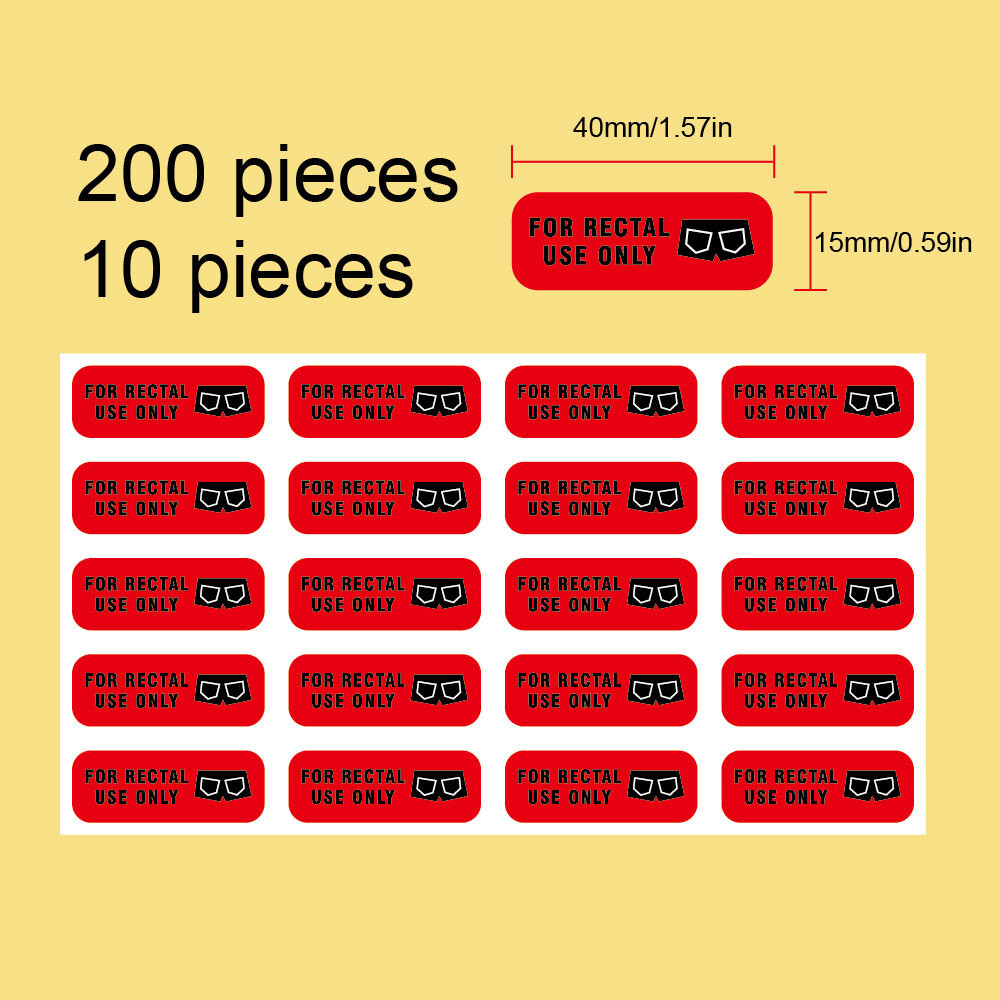 200 "For Rectal Use Only" Stickers Joke Decal Sticker（US STOCKS）