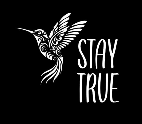 Stay True Hummingbird Vinyl Decal Bumper Sticker Car Window Mirror Wall Art