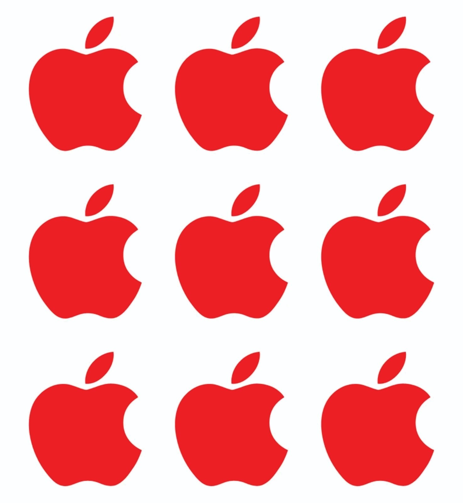 Small Apple logo Vinyl Decals Phone Laptop Small Stickers Apple Set of 12