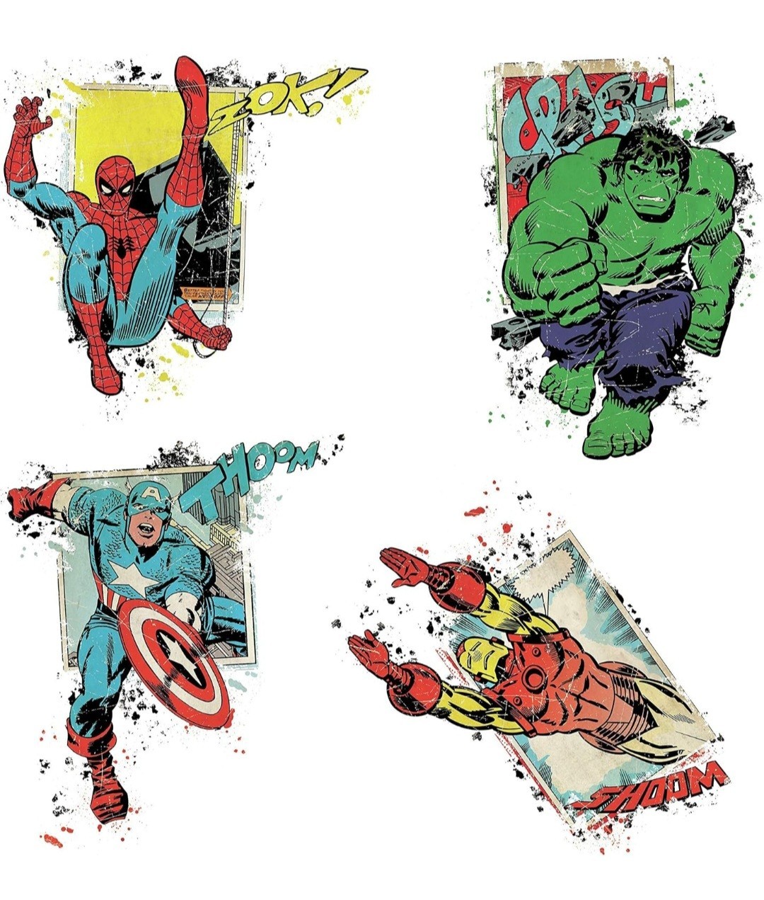 🇨🇦 New RoomMates Wall Decal Marvel Superhero Burst Spider-man Iron-man Hulk