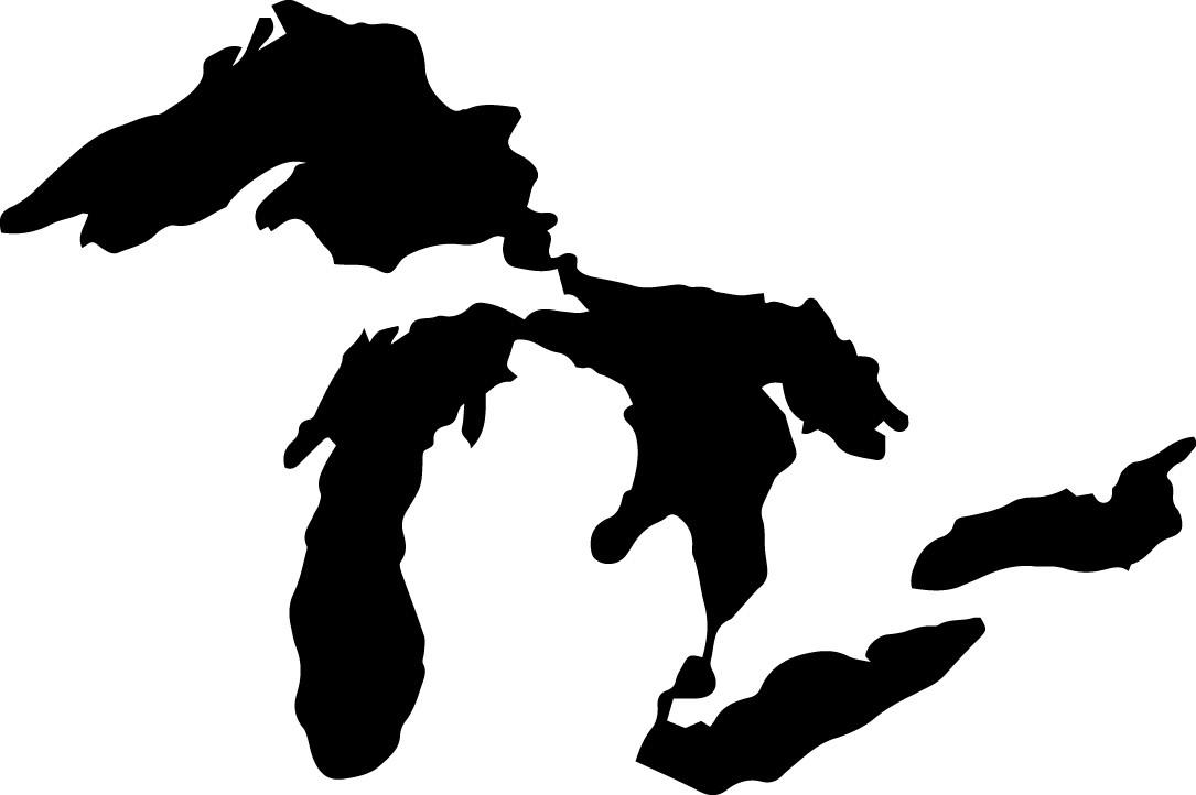Great Lakes Decal Window Sticker Car Lake Huron Superior Erie Michigan Ontario