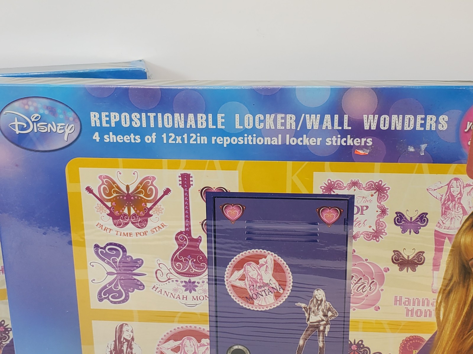Hannah Montana Locker Decal Stickers Wall Wonders No Tape No Holes Set