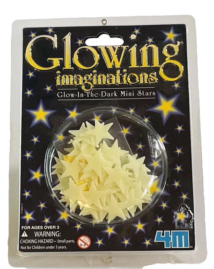 60 Glow In The Dark Mini Stars NIP 2004 Nostalgic Decor Ceiling And Walls ⭐️