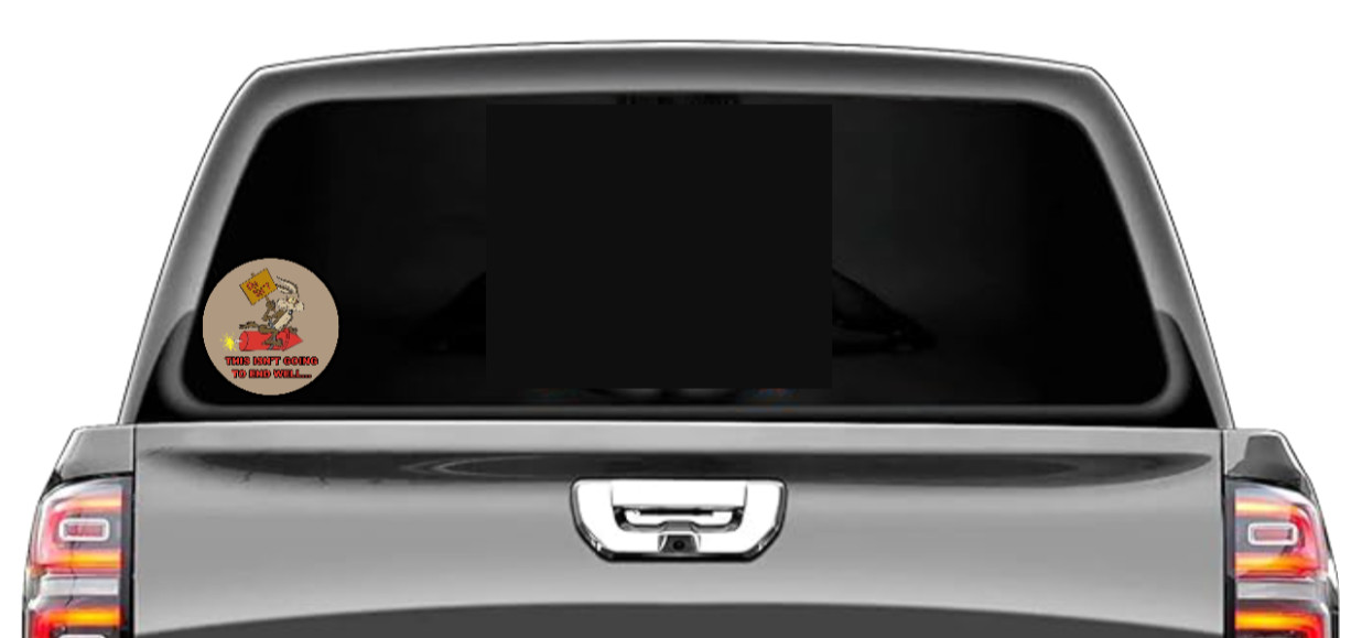Wile E (Not End Well) – 4" Handmade Vinyl Decal Vehicle Laptop Cooler Cup Grill