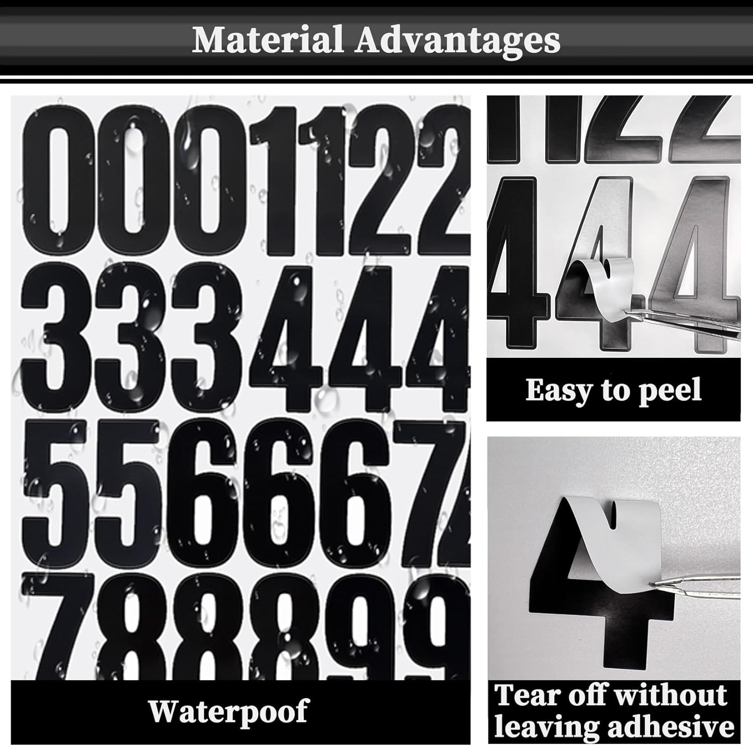 240 Numbers,2-Inch Self-Adhesive Vinyl 0-9 Number Decals Sticker for File Folder