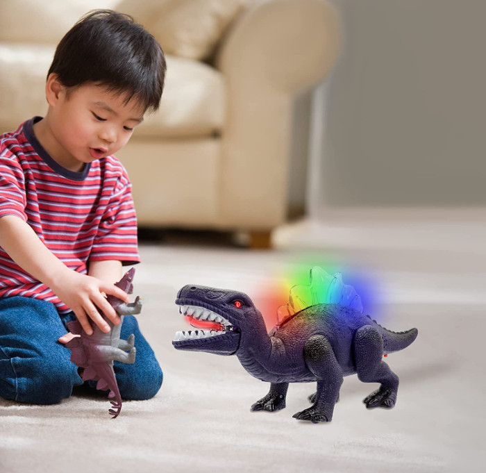 Purple Electronic Dinosaur Toy Remote Control Toy For Kids Gifts Age 3 4 5 6 7