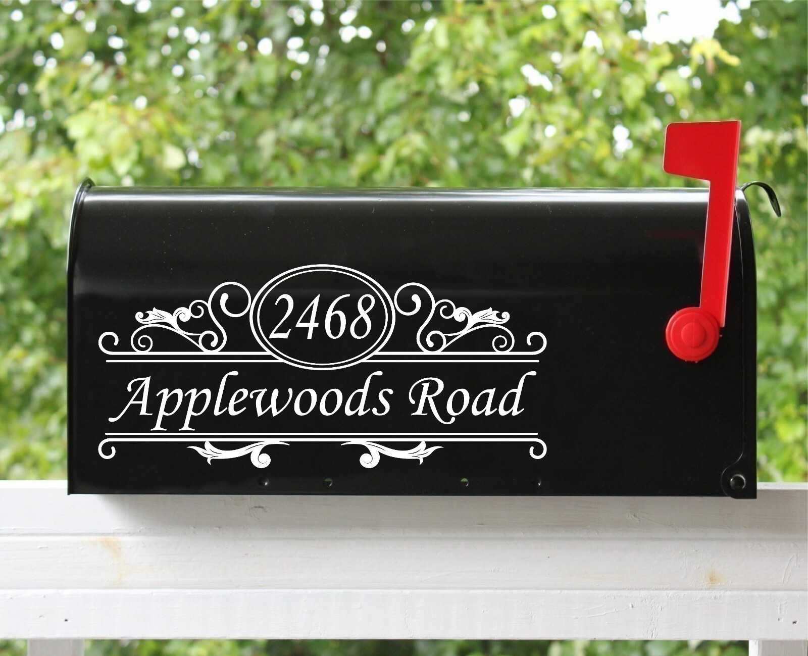 Set of 2 – 11" x 5" Custom Mailbox Decals Sticker Street Numbers, Many Fonts #11