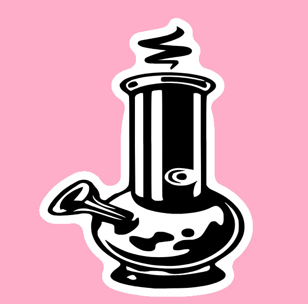 Black Bong Weed UV Safe Vinyl Sticker 420 Blaze It Weed Cannabis Joint Marijuana
